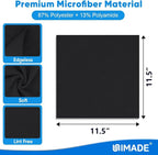 Microfiber Cleaning Cloth, 20 Pack Reusable Microfiber Towels for Cars Lint Free Cleaning Shop Towel Rags for Home Kitchen Automotive Bar Mechanic Restaurant Garage, 11.5"x 11.5", Black