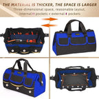 FASTECH 20 Inch Heavy Duty Tool Bag with Wide Mouth for Tool Storage,Carrier and Organizer,Tool Bag for Men/Women, Wide Mouth Tool Bag with Inside Pockets (20 Inch)
