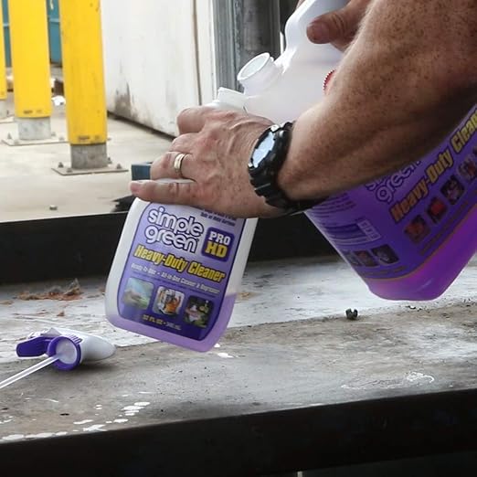 Simple Green Pro HD Purple Concentrated Cleaner & Degreaser - Heavy Duty, Professional, Automotive, Restaurant, Grills, Ovens (32 oz Spray @Heavy Strength and 1 Gal Concentrate Refill)