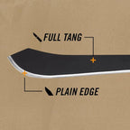 Gerber Gear Gator Bolo 22" Gardening Machete, Full Tang Knife with Plain Edge, Gator Grip and Protective Sheath