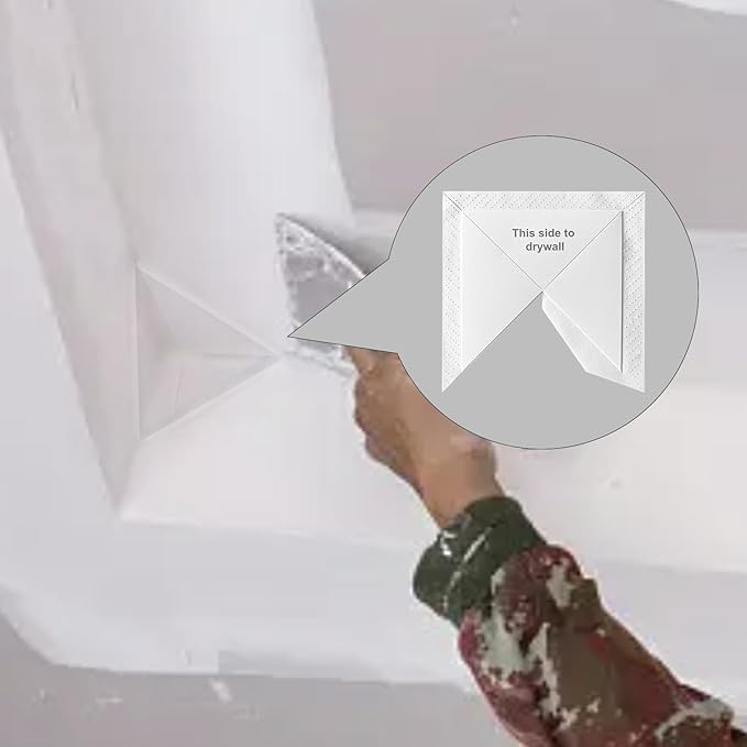 PALART Inside Drywall Corner (12 Pack) - Self-Adhesive No-Mud Corner Bead, Covers 3 Rooms - 60s Install for Damaged Wall Repair