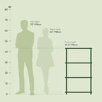 Furinno Turn-N-Tube 4-Tier Multipurpose Shelf Display Rack, Round Tubes, Dark Cherry/Black