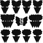 USKICH Sticky Trap Fruit Fly and Gnat Trap Sticky Bug Traps Fungus Traps for Indoor/Outdoor Insect Catcher for White Flies,Mosquitoes,Fungus Gnats,Lying Insects (24 Pcs Black)