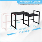 44.3 Inches Expandable Metal Storage Shelves,150LBS Heavy Duty Shelving Units and Storage For Appliance,Adjustable Utility Organization and Storage Shelf Rack For Kitchen Cabinet Closet Garage Pantry