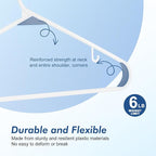HOUSE DAY Plastic Hangers 20 Pack, Space Saving Clothes Hangers with Built-in Hooks, Durable & Strong Closet Organizers and Storage, Dorm Room Essential, Perfect for Shirts, Coat, Pants, Dress - White