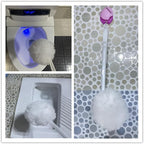 Bowl Brush Toilet Cleaning Brush Set Soft Polyester Head 15x5 inches White (6PacK)