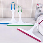 Hand Held Rubber Glass Shower Squeegee with Hanging Hole for Glass Door, Car Windows - Multifunctional Tool [3-Pack]