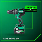 Metabo HPT 36V MultiVolt™ Cordless Brushless 1/2" Hammer Drill Kit, Power Drill Kit with Lithium-Ion Metabo Batteries , Case and Charger, Compact Lightweight Power Tool, DV36DC