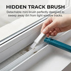 Window Screen Cleaning Brush,2 in 1 Window Screen Cleaner Tool with Squeegee,Mesh Screen Cleaner,Multi-Purpose Cleaning Brush for Patio, Door, Porch Screens (2 Yellow)