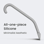 JustHang Shower Squeegee for Glass Doors, All-One-Piece Silicone with Built-in Hook Design for Easy Hanging and Cleaning, 10 Inch Gray