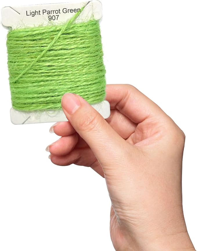 Jute Twine 15m Long Twine String for Crafts Gift Wrapping Packing Gardening Crochet Knitting Macrame Decor (Light Parrot Green)