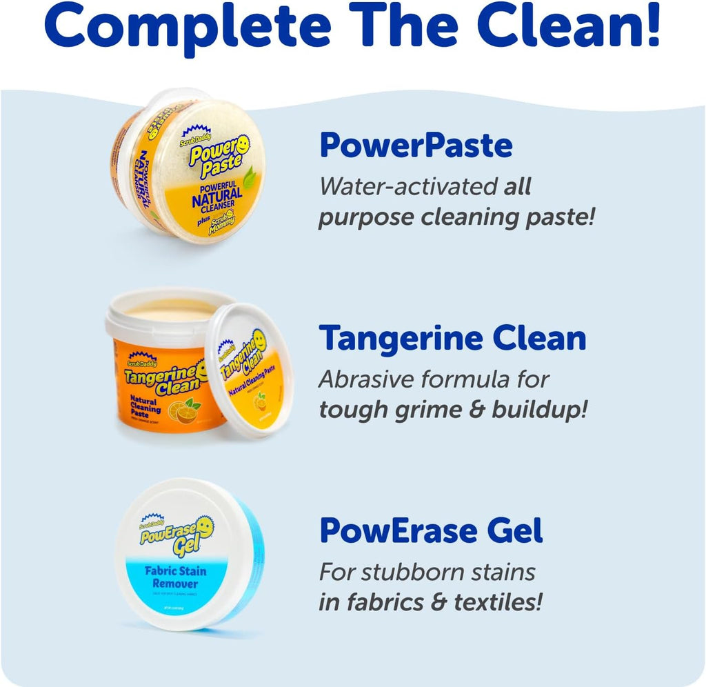 Scrub Daddy Eraser Mommy Sponges 45x - Water-Activated Cleaning Sponge with FlexTexture Scrubbing Gems - 3-in-1 Erase, Scrub, Wipe Tool for Walls, Doors, Baseboards, Hard Surfaces (6 Count)