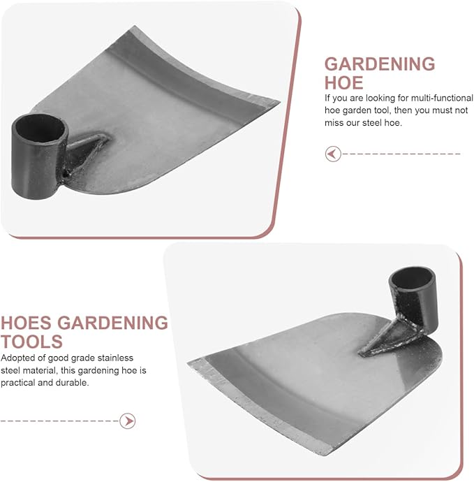 Garden Hoe Weeding Garden Hoe Replacement Head Garden Digging Hoe Head Agricultural Tool for Garden Lawn Yard Loosen Land Weeding Round Eye Hoe Replacement Cultivator Hoe