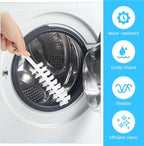 2PCS Washing Machine Cleaning Brush,Rolling Washing Machine Cleaning Brush,Washing Machine Cleaner Front Loader,Washing Machine Cleaning Tools with Storage Hook(23.23x5.51x1.38inch)