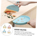 4 Sets Mini Dust Brush and Dustpan Multi Function Handheld Cleaning Accessory for Quick Cleanup Desks Countertops and Pet Areas Compact Broom and Dustpan