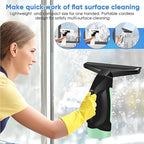 Cordless Window Cleaner,Window Cleaner Squeegee Tool Set for Shower Glass and Strong Suction for Home, Mirror, Glass, Car Windshield, Countertop, Tiles