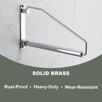 Laundry Hanger,NEWRAIN Wall Mounted Clothes Hanger with Swing Arm Holder Brass Hanging Drying Rack Space Saver,Chrome