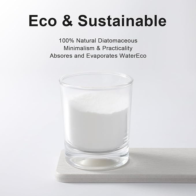 Water Absorbing Stone Tray for Sink | Quick Drying Diatomaceous Earth Coasters | Soap Dish Holder & Toothbrush Holder for Bathroom Counter | Hand Soap & Plant & Toiletries | Light Grey 2-Pack