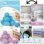 Reusable Laundry Dryer Balls, Plastic Anti-Static Fabric Softener, Reduces Wrinkles, Sustainable Cleaning Supplies, Essential Washing & Drying Aid for Soft, 6 Pack, 2.36 in (Sky Blue/Purple/Pink)