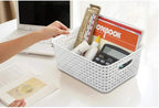 Pekky White Plastic Storage Basket, Kitchen Organizer, Set of 6