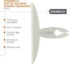 Casabella, White 44037 Clip on Silicone Squeegee, 10-1/8" x 1-1/4" x 6-3/4" h