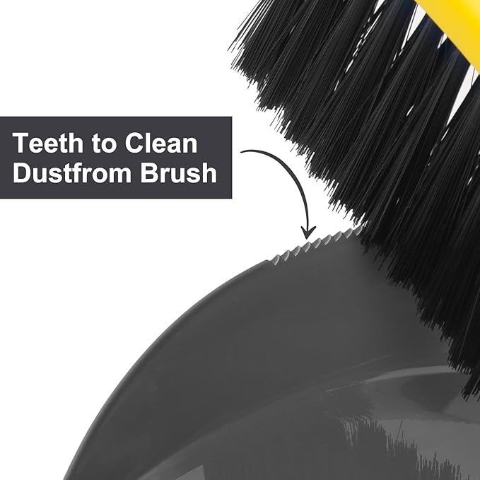 Dustpan and Broom Set Small – Mini Handheld Dustpan and Brush Combo for Home, Desktop, Sofa, Cat Litter, Car, Camping & Small Space Cleaning