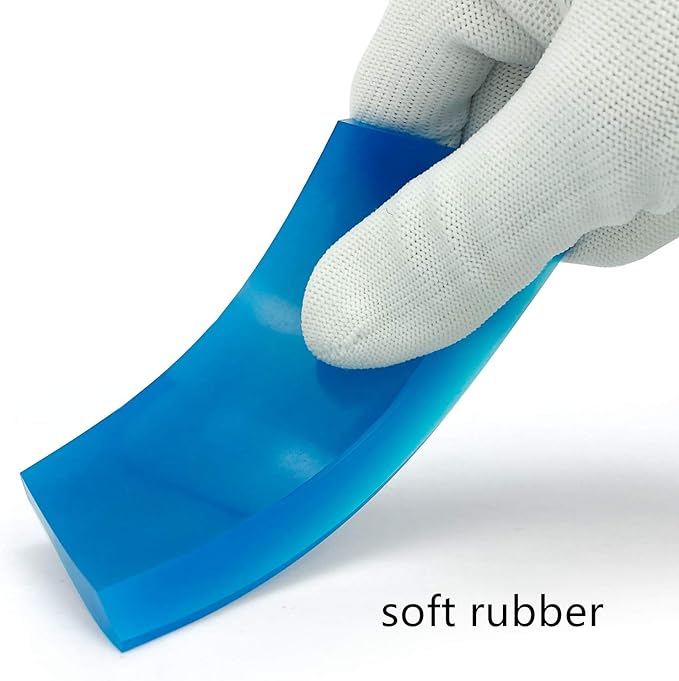 Heavy Duty Car Windshield Squeegee Rubber Shower Squeegee Water Blade Ice Scraper Rubber Squeegee Glass Wiper with Non-Slip Handle for Bathroom Cleaning, Window Tinting, 8Inch