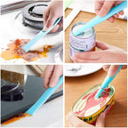 3 PCS Multipurpose Cleaning Scraper Tool - Non-Scratch Hard Plastic Sticker Scraper Tool for Kitchen Cleaning, Label Remover, Gum Cleaner
