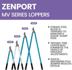Zenport MV20 Professional Tree Lopper, Vine and Light Tree, 2-Inch Cut, Forged Head, 20-Inch Long