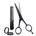 Suvorna Small Scissors with Comb for Beard, Mustache, Facial, Nose, Eyebrow, Ear Hair - Hair Scissors for Cutting, Trimming & Grooming - Made with 5" Stainless Steel for Barber, Professional, HomeUser