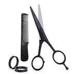 Suvorna Small Scissors with Comb for Beard, Mustache, Facial, Nose, Eyebrow, Ear Hair - Hair Scissors for Cutting, Trimming & Grooming - Made with 5" Stainless Steel for Barber, Professional, HomeUser