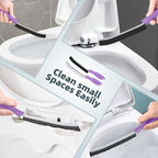 Toilet Brush, 4Pcs Bathroom Cleaning Brush, Toilet Scrubber, Deep Toilet Bowl Brush with Hanging Hole, Multifunctional Gap Cleaning Brush, Bristles for Kitchen Sinks, Tub,Shower (4, Purple)