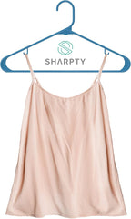 Sharpty Plastic Hangers Clothes Hangers for Clothing, Closet, Coats & Shirts - Durable & Space Saving - for Everyday Standard Use, Room Essentials & Basics - 20 Pack - Blue