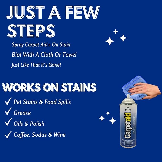 Professional Carpet Spot & Stain Remover – Removes Pet Stains, Coffee, Grease, Ink, & More – pH-Balanced Formula – 14 oz Can (3)