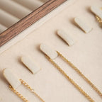 9 Grid Black Walnut Wood Jewelry Tray with Velvet Lining, Stackable Jewelry Organizer for Necklace, Bracelet & Pendant Storage, Premium Elegant Jewelry Drawer Organizer for Women