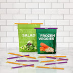 GRIPSTIC Bag Sealer - Reusable Chip Clips, Bag Clips. Patented. Airtight & Waterproof Seal on Food Storage Bags, Kids Snacks & More. Near Zero Waste. 12ct Medium