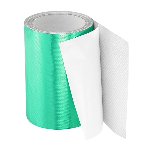 PATIKIL Awning Repair Tape 8m x 15cm Waterproof Canvas Tape High Adhesive Tear Repair Patch Kit for PVC Tarpaulin Tent Awning Fabric RV Sail Boat Cover, Green (6" x26.24ft)