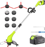 Aokia String Trimmer: Cordless Weed Wacker with 40V 2.0Ah Battery - Lightweight Electric Lawn Edger - 2 in 1 Trimmer & Edger Lawn Tool Grass Cutter with 8 Lines and 2 Plastic Blades for Garden, Yard