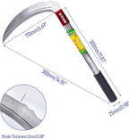 1pce 380mm/14.96in Stainless Steel Billhook Brush Clearing Sickle for Grass,Weeding Tools for Garden,Curved Sawtooth Sickle,Machete Axe for Cutting Trees,Steel Blade Knife in Hand