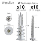 Self-Drilling Drywall Anchors Assortment Kit – 182 Pcs for Concrete, Drywall,sheetrock Anchors， and Sheetrock – Heavy Duty Wall Anchors for Easy Installation, No Drill Bit Required