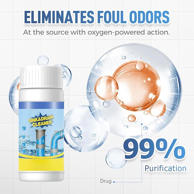 Sink & Drain Cleaner Powder, Powerful Sink Cleaner Powder for Bathroom & Kitchen Dredging (1 PCS)