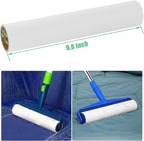 9.8 inch Large Lint Roller Refills Only, 9.8'' Extra-Wide Lint Roller Refill Pack of 5 Rolls Total 300 Sheets for Pet Hair Remover Home Floor Carpet Clothing Sofa Cleaning (9.8'' Wide)