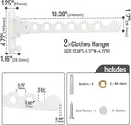 Danpoo Clothes Drying Rack Foldable Wall Mounted Laundry Drying Rack Clothing Coat Hanger Clothes Dryer White