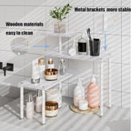 Countertop Organizer Organization 3 Tier Kitchen Corner Shelves Adjustable Spice Storage Rack for Bathroom Coffee Area Over Sink (White)