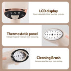 Handheld Steamer for Clothes 1500W 20s Heatup Fabric Wrinkles Remover Portable Handheld Garment Steamer with Removable Water Tank and Fabric Brush Steamer for Garments(champagne)