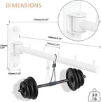 Swing Clothes Hanger Rack,Garment Racks Wall Mounted Clothes Bar-Hanger Holder Hooks Heavy Duty Folding Drying Rack Space Saving Clothing Hanging System Closet Storage Organizer,White Finish