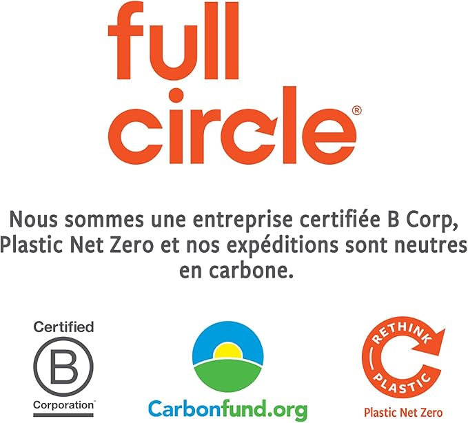 Full Circle The Ring Bamboo Vegetable and Fruit Cleaning Brush - A Versatile Scrubber for Food, Including Potatoes, Mushrooms, and Veggies with Recycled Bristles and Handle