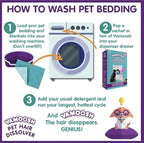 Vamoosh Pet Hair Dissolver | Patented Pet Hair Dissolving Formula | No Harmful Chemicals | Safe for Pets | Removes Odor | Dissolves Dog, Cat & Animal Fur | Easy to Use | 100g (Pack of 3)