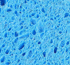 Superio Non-Scratch Cellulose Sponge Kitchen Scrub Sponges with Scouring Pad Set, Good for Non-Stick Cookware Frying Pan, Pot, Counter Top, Sink Scrubbing, Kitchen Scrubbers, Pack of 1, Blue