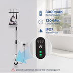 8 in 1 Electric Spin Scrubber for Cleaning Bathroom, 3000mAh Power Scrubber Cordless Cleaner with Long Handle, 3 Speeds Bathtub House Clean Brush Deep Cleaning for Tile, Shower, Wall, Floor